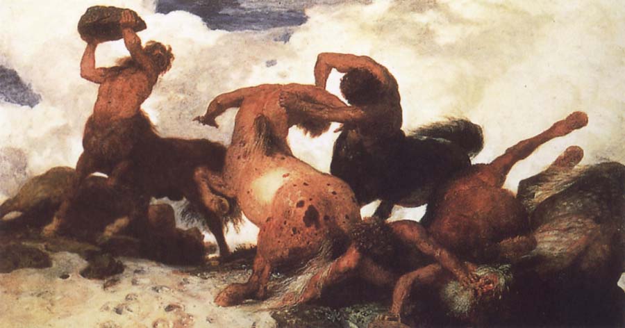 Arnold Bocklin Centaur Fight